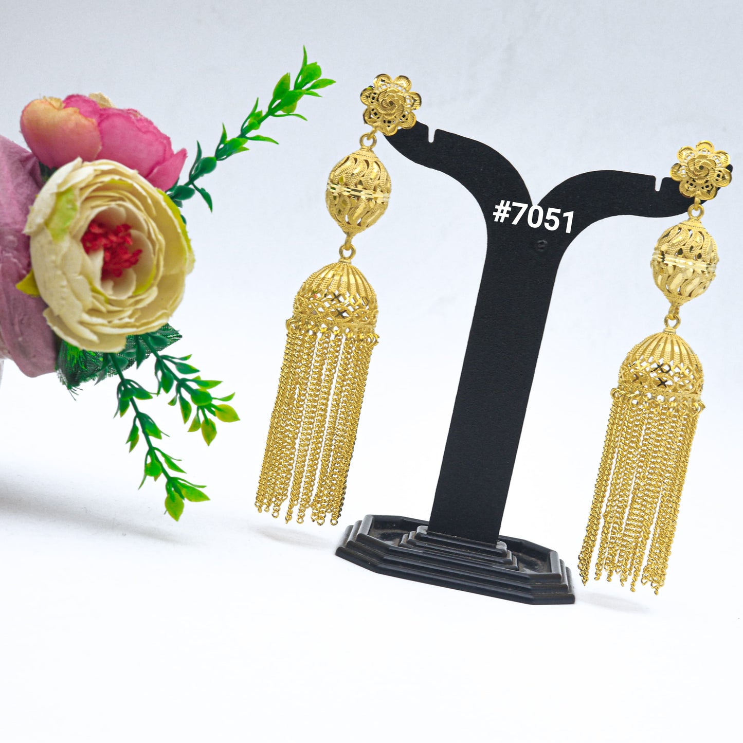 Gold Plated EARRING 1 Gram Gold Plated Jewellery PMJ Model No : 7051