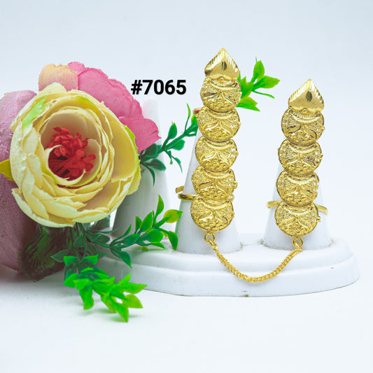 Gold Plated Finger Rings 1 Gram Gold Plated Jewellery PMJ Model No : 7065