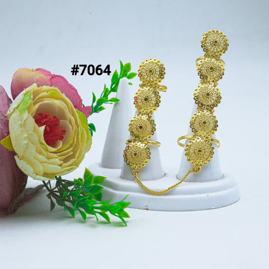 Gold Plated Finger Rings 1 Gram Gold Plated Jewellery PMJ Model No : 7064