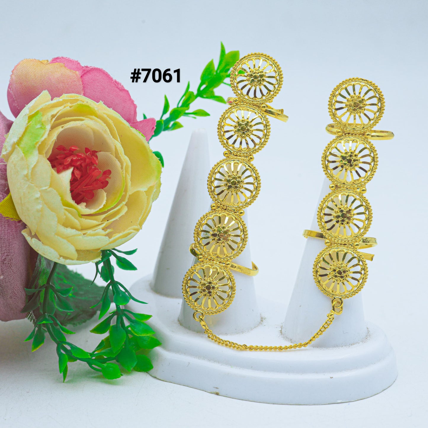 Gold Plated Finger Rings 1 Gram Gold Plated Jewellery PMJ Model No : 7061