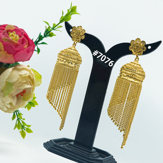 Gold Plated EARRING 1 Gram Gold Plated Jewellery PMJ Model No : 7076