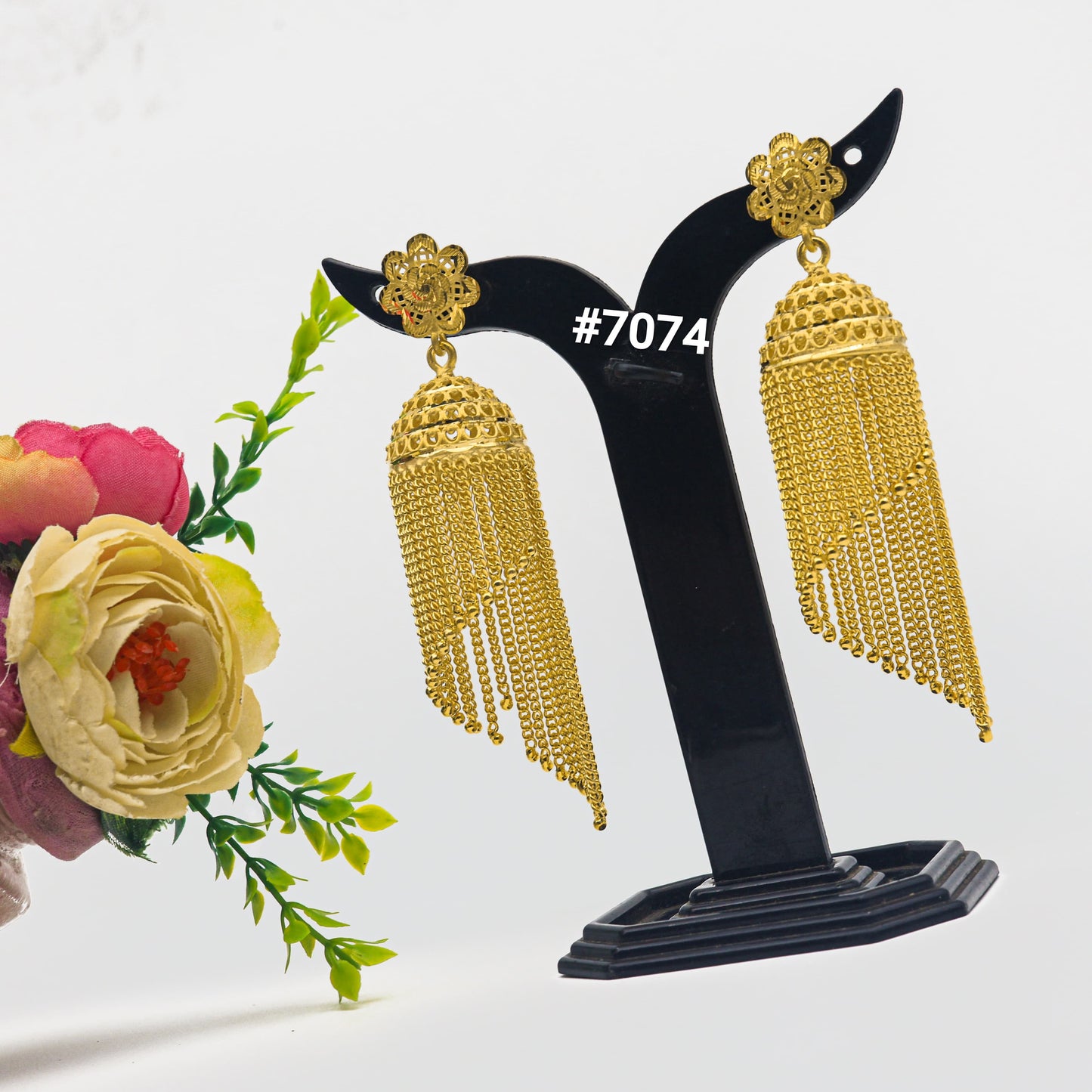 Gold Plated EARRING 1 Gram Gold Plated Jewellery PMJ Model No : 7074