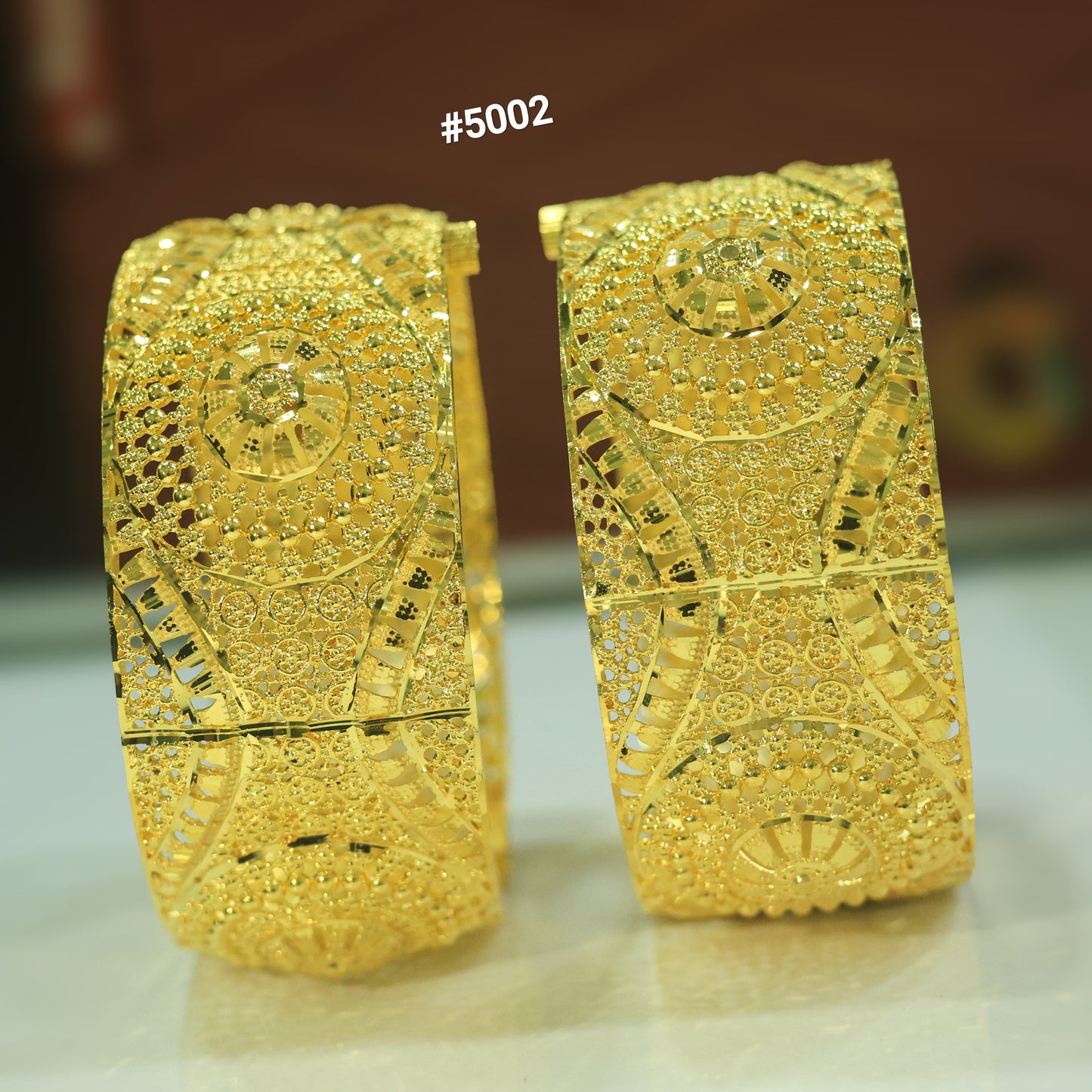 1 Gram Gold Plated Exciting Design High-Quality Bangles For Women, PMJ Model No : 5002