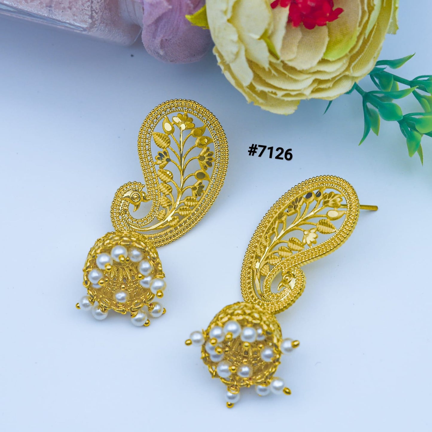 Gold Plated EARRING 1 Gram Gold Plated Jewellery PMJ Model No : 7126