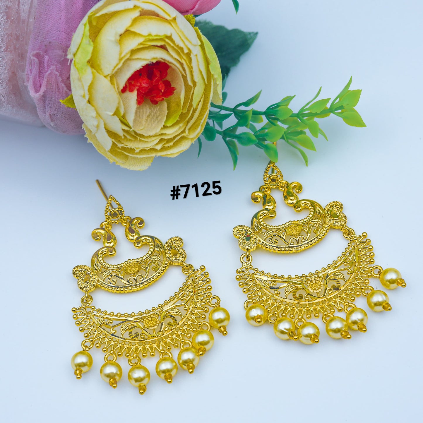 Gold Plated EARRING 1 Gram Gold Plated Jewellery PMJ Model No : 7125