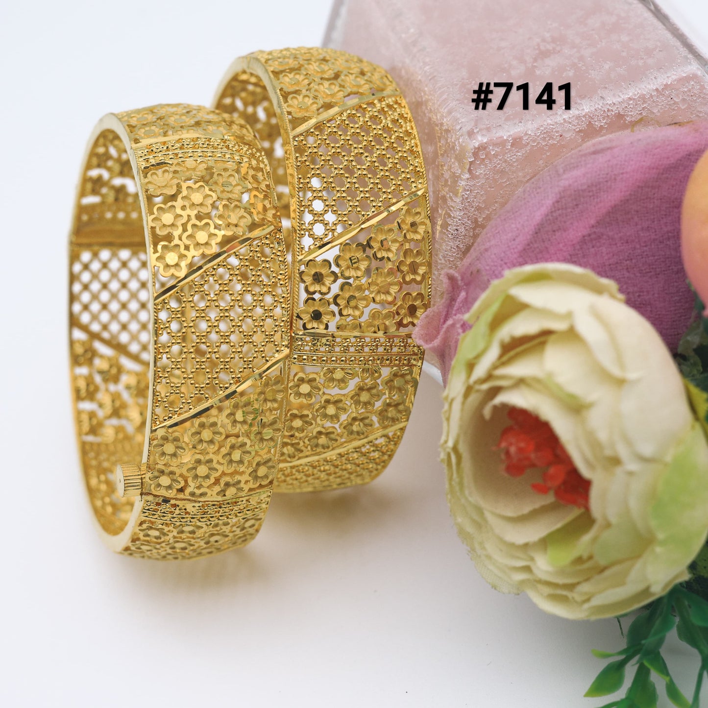 Gold Plated BANGLE 1 Gram Gold Plated Jewellery PMJ Model No : 7141