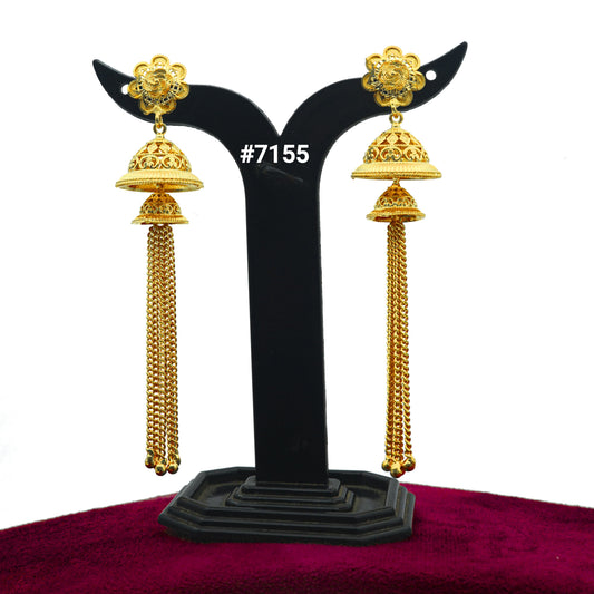 Gold Plated EARRING 1 Gram Gold Plated Jewellery PMJ Model No : 7155