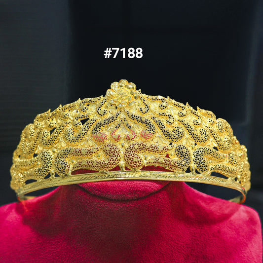 Gold Plated Crown 1 Gram Gold Plated Jewellery PMJ Model No : 7188