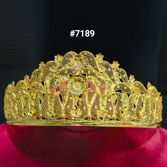 Gold Plated Crown 1 Gram Gold Plated Jewellery PMJ Model No : 7189