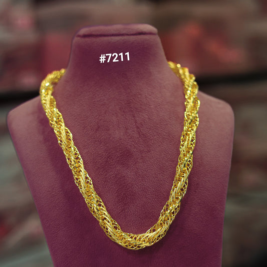 Gold Plated Chain,1 Gram Gold Plated Jewellery  PMJ Model No : 7211