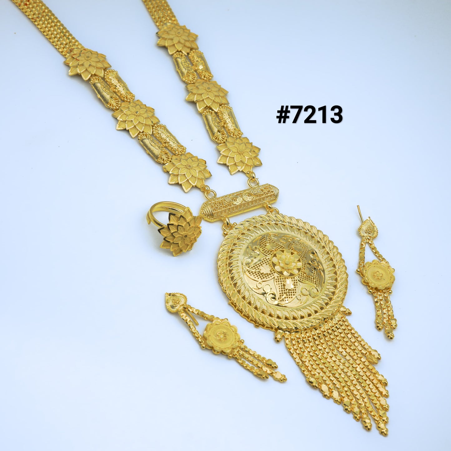 Gold Plated Short Necklace 1 Gram Gold Plated Jewellery PMJ Model No : 7213