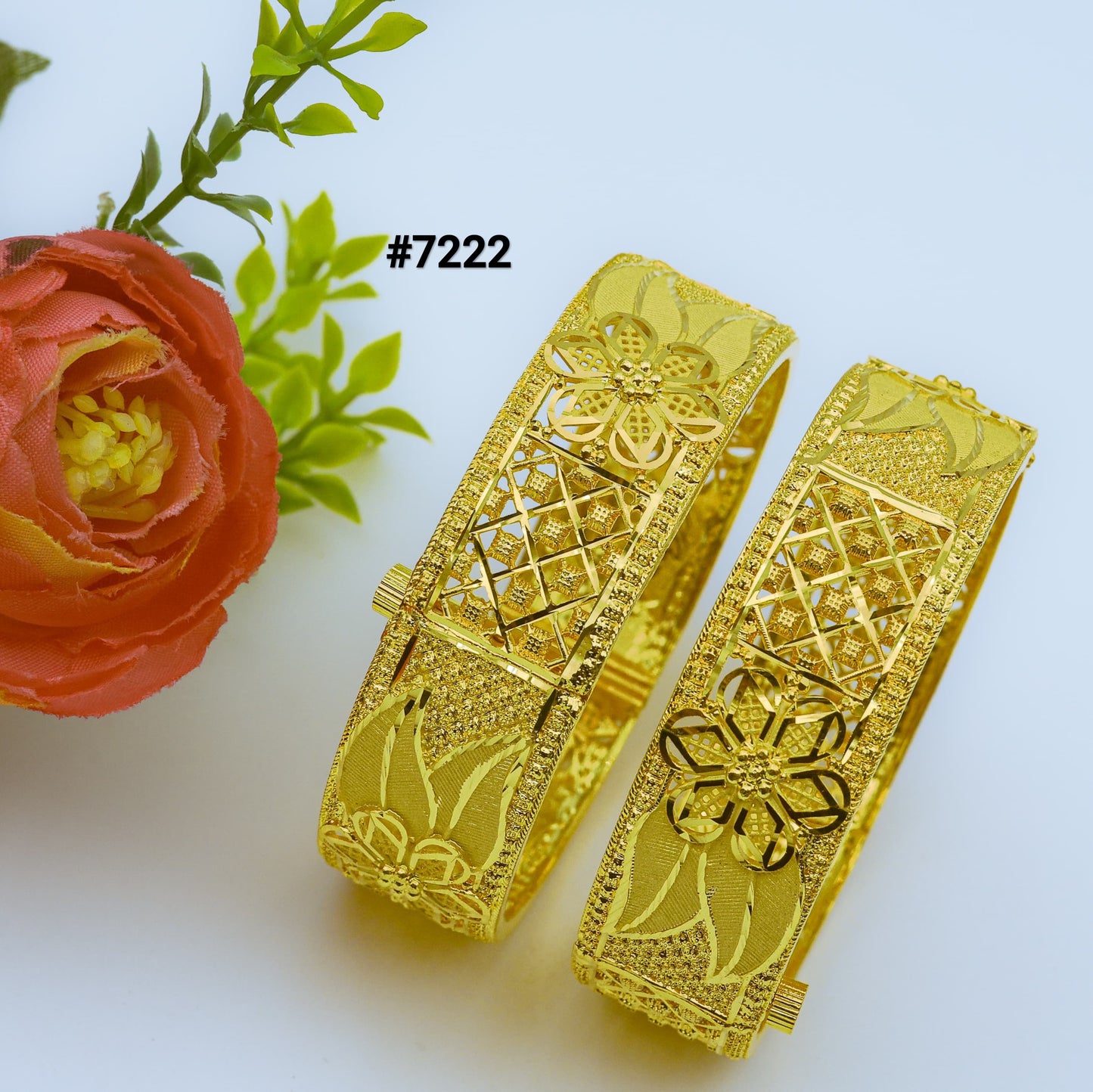 Gold Plated BANGLE 1 Gram Gold Plated Jewellery PMJ Model No : 7222