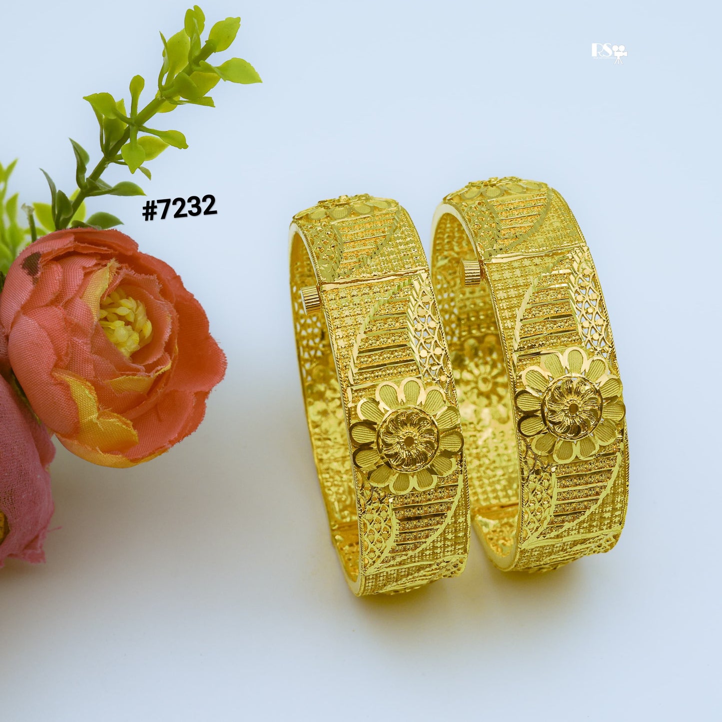 Gold Plated BANGLE 1 Gram Gold Plated Jewellery PMJ Model No : 7232