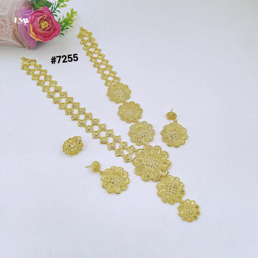 Gold Plated Long Necklace 1 Gram Gold Plated Jewellery PMJ Model No : 7255