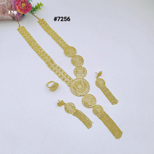 Gold Plated Long Necklace 1 Gram Gold Plated Jewellery PMJ Model No : 7256