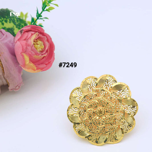 Gold Plated Finger Ring 1 Gram Gold Plated Jewellery PMJ Model No : 7249