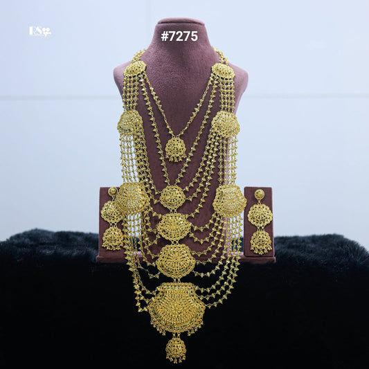 Gold Plated LONG NECKLACE 1 Gram Gold Plated Jewellery PMJ Model No : 7275