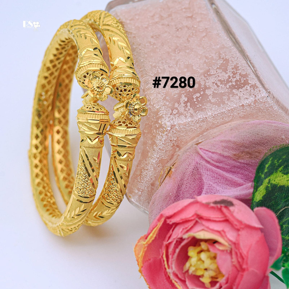 Gold Plated BANGLE 1 Gram Gold Plated Jewellery PMJ Model No : 7280