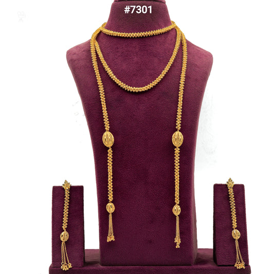 Gold Plated LONG NECKLACE 1 Gram Gold Plated Jewellery PMJ Model No : 7301