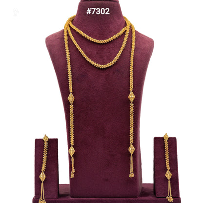 Gold Plated LONG NECKLACE 5 Gram Gold Plated Jewellery PMJ Model No : 7302
