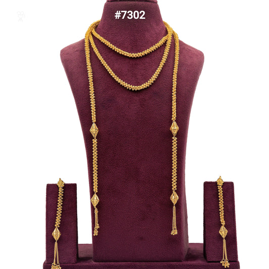 Gold Plated LONG NECKLACE 1 Gram Gold Plated Jewellery PMJ Model No : 7302