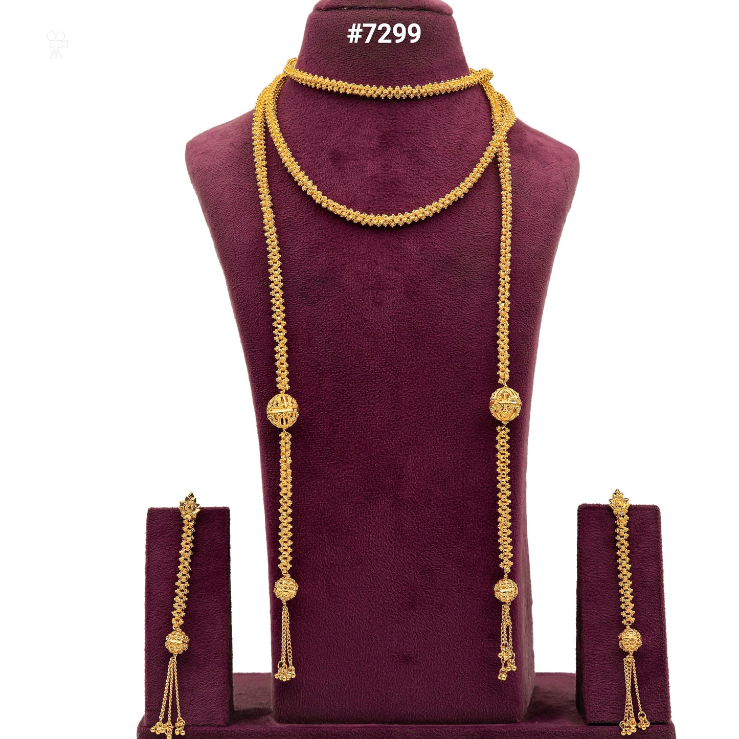 Gold Plated LONG NECKLACE 1 Gram Gold Plated Jewellery PMJ Model No : 7299