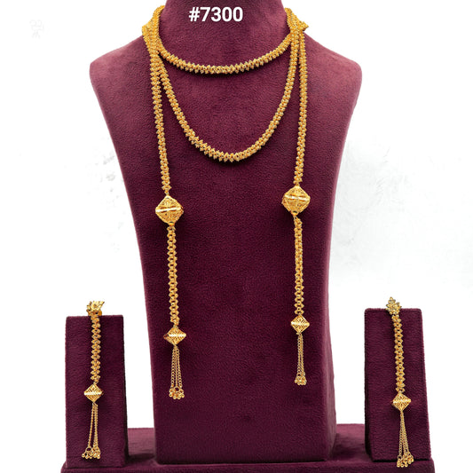 Gold Plated LONG NECKLACE 1 Gram Gold Plated Jewellery PMJ Model No : 7300