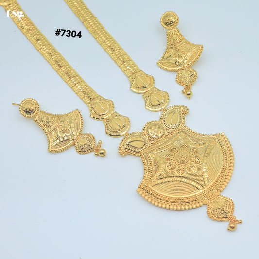 Gold Plated LONG NECKLACE 1 Gram Gold Plated Jewellery PMJ Model No : 7304