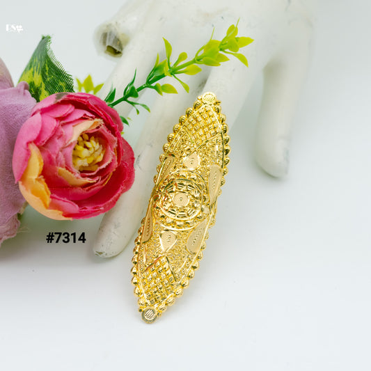 Gold Plated Finger Ring 1 Gram Gold Plated Jewellery PMJ Model No : 7314