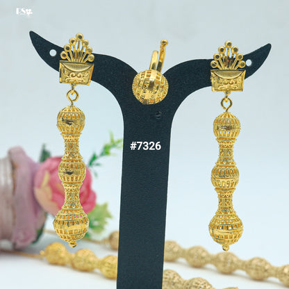 Gold Plated LONG NECKLACE 1 Gram Gold Plated Jewellery PMJ Model No : 7326