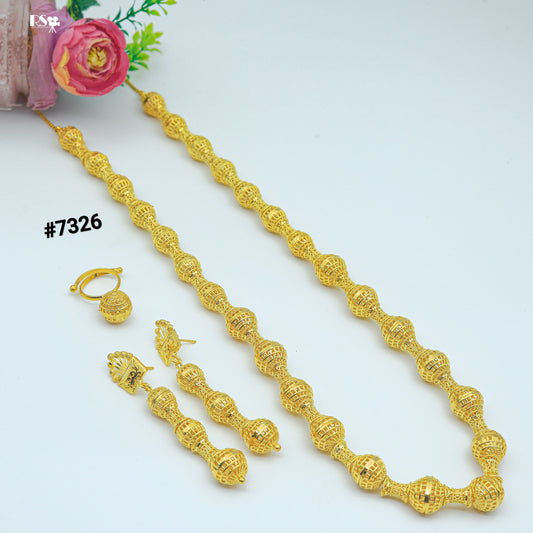 Gold Plated LONG NECKLACE 1 Gram Gold Plated Jewellery PMJ Model No : 7326