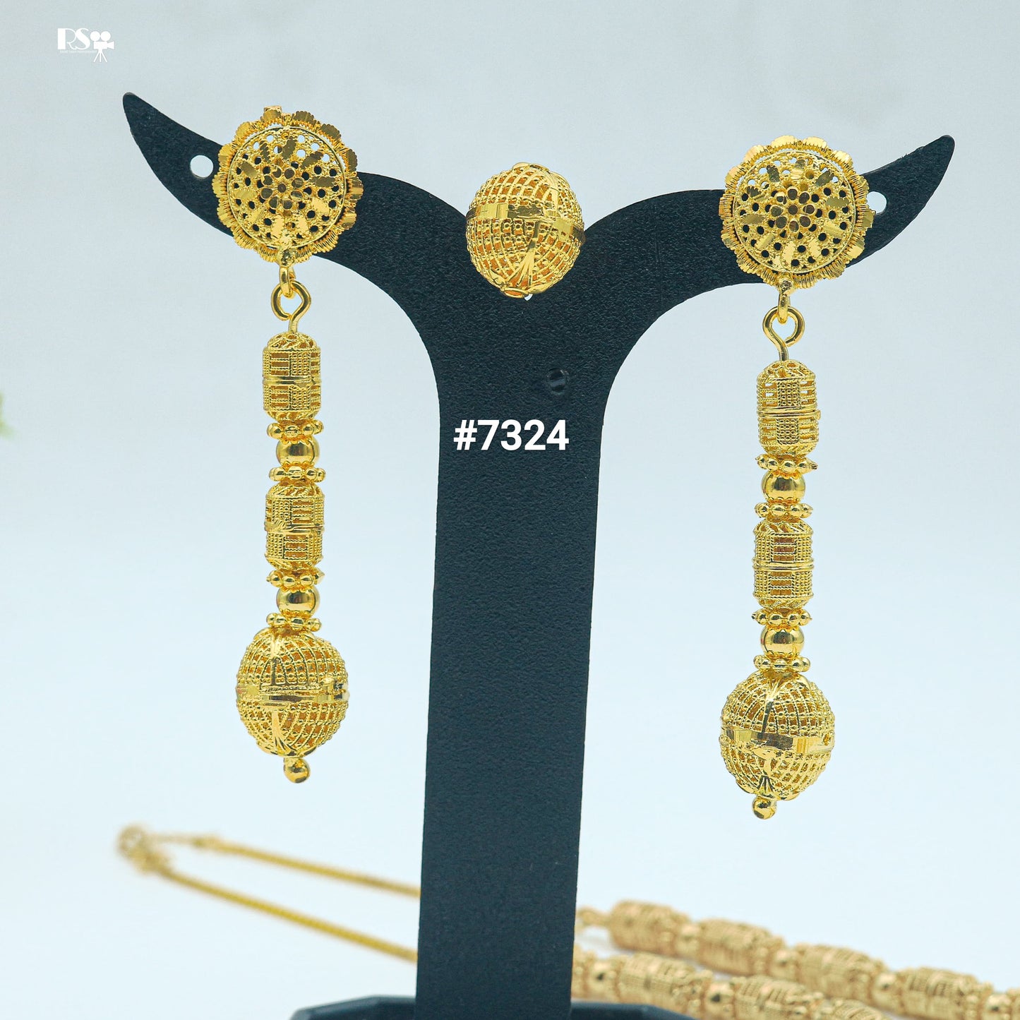 Gold Plated LONG NECKLACE 1 Gram Gold Plated Jewellery PMJ Model No : 7324