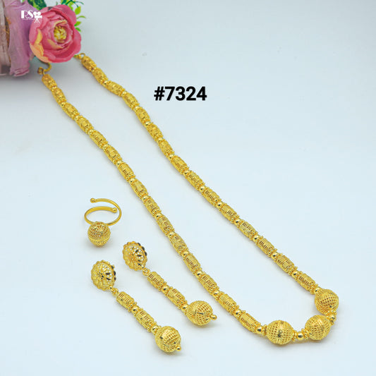 Gold Plated LONG NECKLACE 1 Gram Gold Plated Jewellery PMJ Model No : 7324