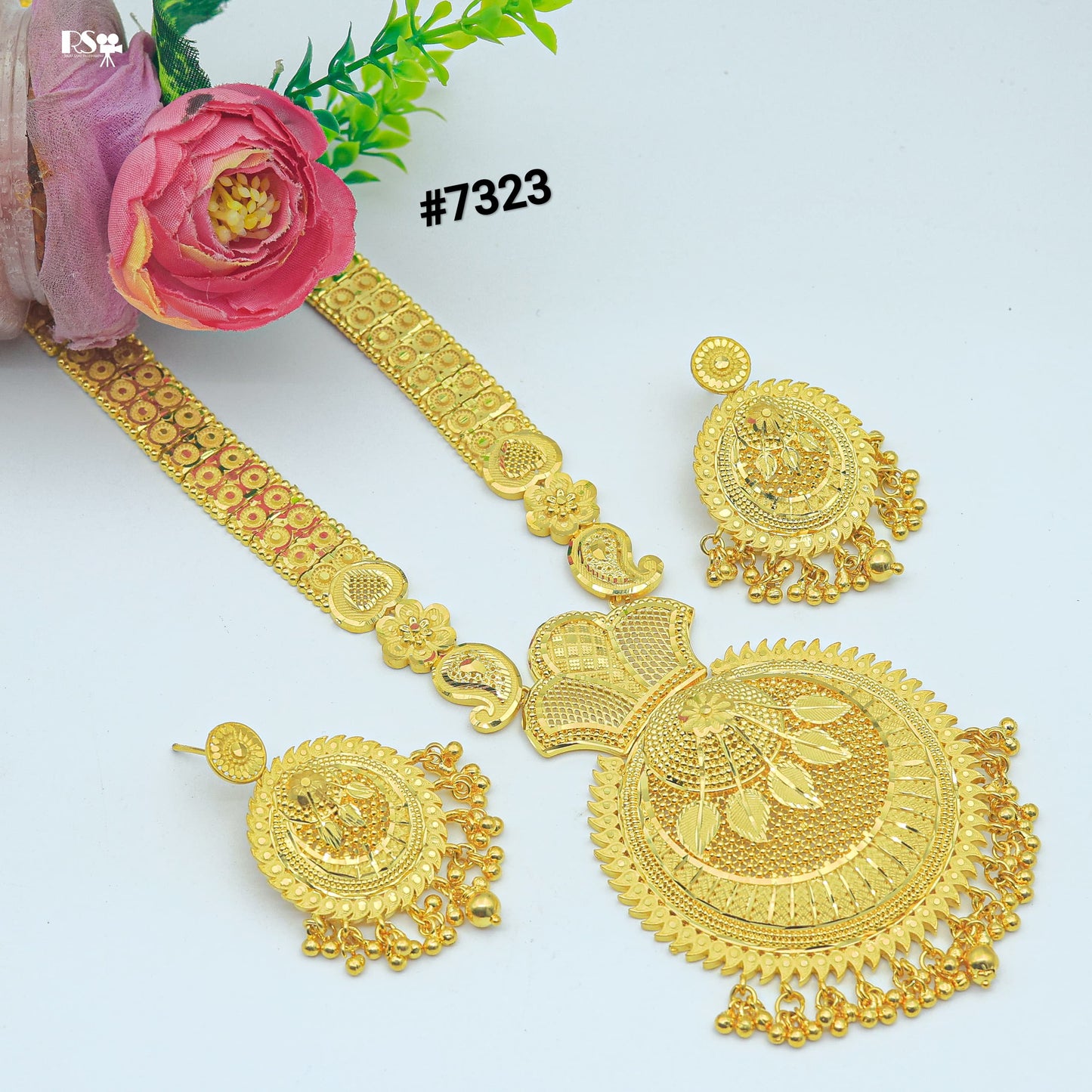 Gold Plated LONG NECKLACE 1 Gram Gold Plated Jewellery PMJ Model No : 7323