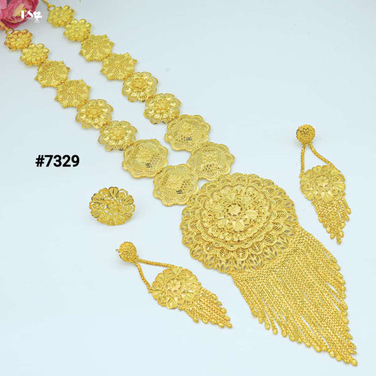 Gold Plated LONG NECKLACE 1 Gram Gold Plated Jewellery PMJ Model No : 7329