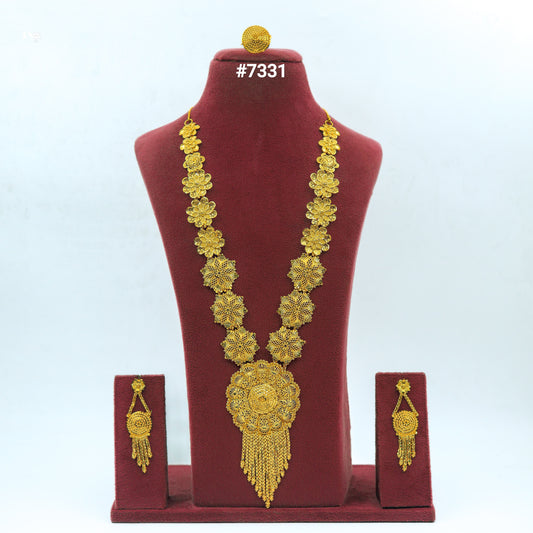 Gold Plated LONG NECKLACE 1 Gram Gold Plated Jewellery PMJ Model No : 7331