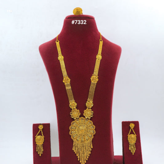 Gold Plated LONG NECKLACE 1 Gram Gold Plated Jewellery PMJ Model No : 7332