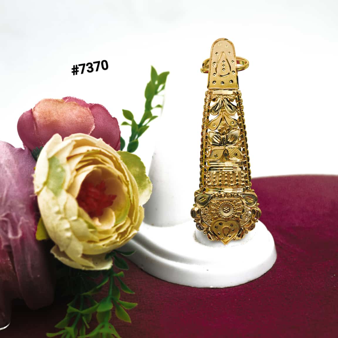 Gold Plated Finger Ring 1 Gram Gold Plated Jewellery PMJ Model No : 7370