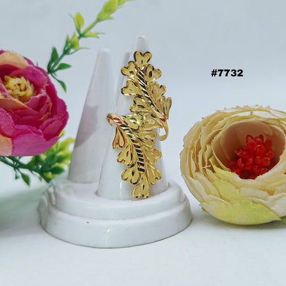 Gold Plated Finger Ring 1 Gram Gold Plated Jewellery PMJ Model No : 7732
