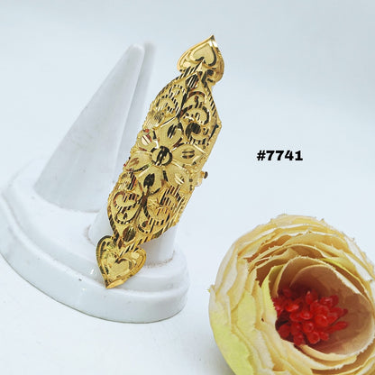 Gold Plated Finger Ring 1 Gram Gold Plated Jewellery PMJ Model No : 7741