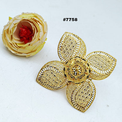 Gold Plated Finger Ring 1 Gram Gold Plated Jewellery PMJ Model No : 7758