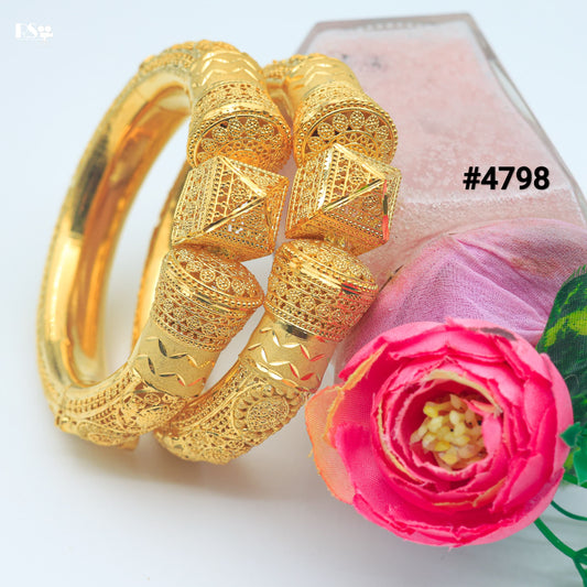 Gold Plated Bridal Wear Bangles, PMJ Model No: 4798