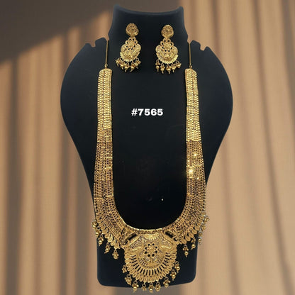 Gold Plated LONG NECKLACE 1 Gram Gold Plated Jewellery PMJ Model No : 7565