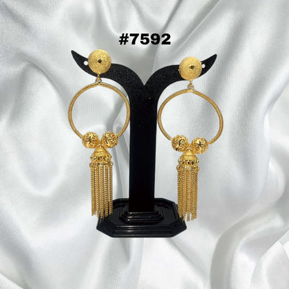 Gold Plated Designer Earrings Combo Finger Ring, PMJ Model No: 7692