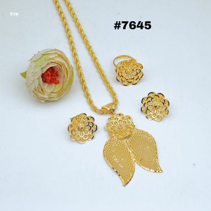 Gold Plated LONG Pendant NECKLACE 1 Gram Gold Plated Jewellery PMJ Model No : 7645