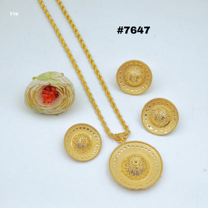 Gold Plated LONG Pendant NECKLACE 1 Gram Gold Plated Jewellery PMJ Model No : 7647