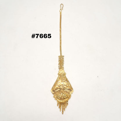 Gold Plated Maang Tika, PMJ Model No: 7665