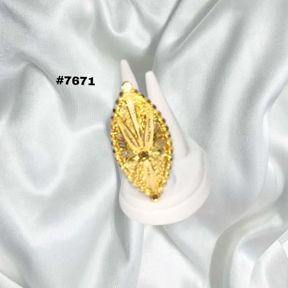 Gold Plated Finger Ring 1 Gram Gold Plated Jewellery PMJ Model No : 7671