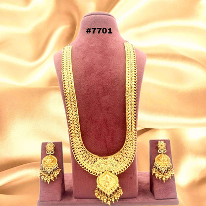 Exclusive Gold Plated Long Necklaces Set, PMJ Model No: 7701