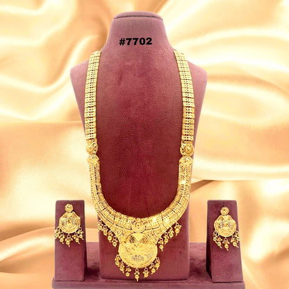 Exclusive Gold Plated Long Necklaces Set, PMJ Model No: 7702